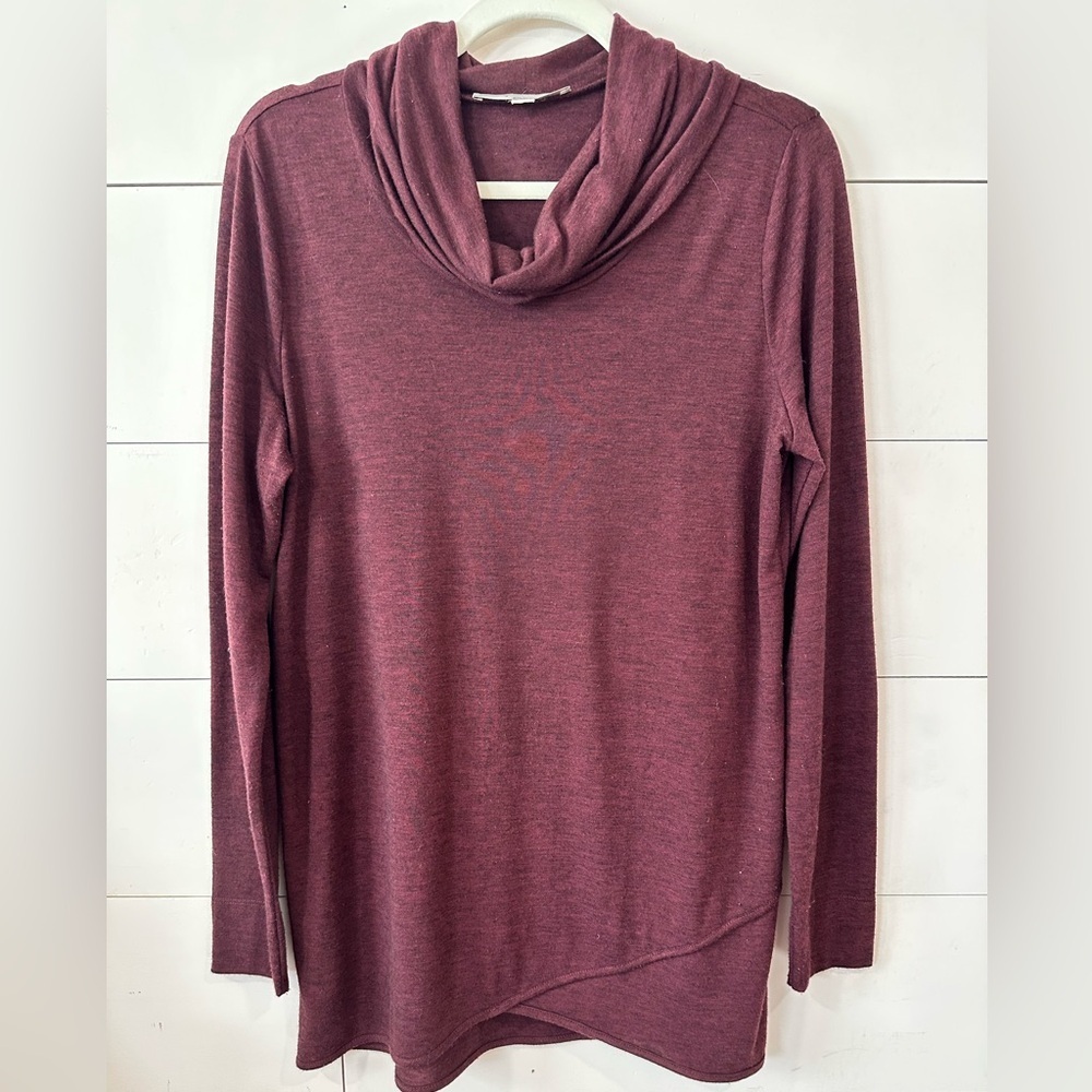 LOFT Maroon Cowl Neck Sweater